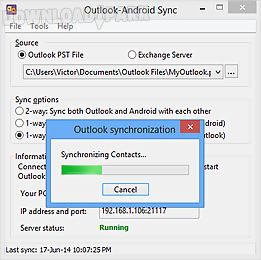 outlook-android sync