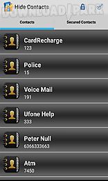 contacts hide - secure your contacts