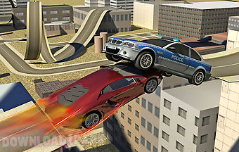 Extreme car stunt city driving