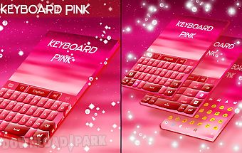 Pink keyboard hearts glow
