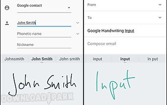 Google handwriting input