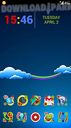 next launcher theme colorful