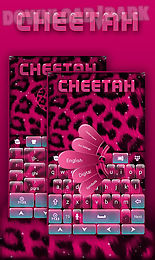 pink cheetah go keyboard theme