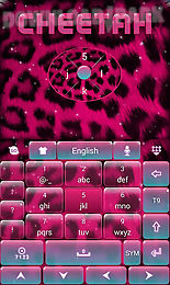 pink cheetah go keyboard theme