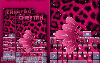 Pink cheetah go keyboard theme