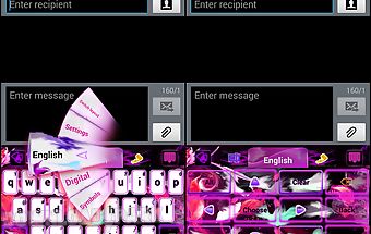 Pink flame go keyboard theme