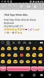 pink type writer keyboard skin