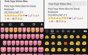 Pink type writer keyboard skin