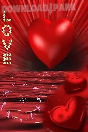 red heart on red sea live wall