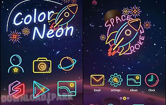 Color neon go launcher theme