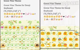 Green vine emoji keyboard skin