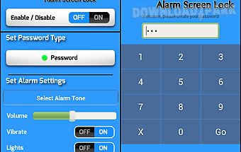 Anti theft alarm screen lock