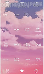 cute theme-pink clouds-