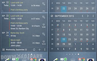 Calendar widget month + agenda