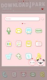 pink love dodol launcher theme