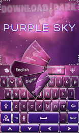 purple sky go keyboard theme