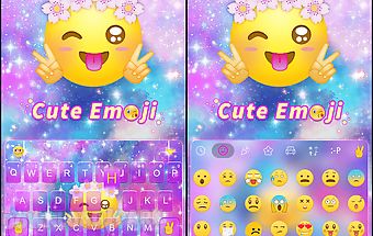 Cute emoji kika keyboard theme