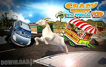 Crazy goat in town 3d