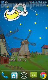 cartoon grassland windmill flw