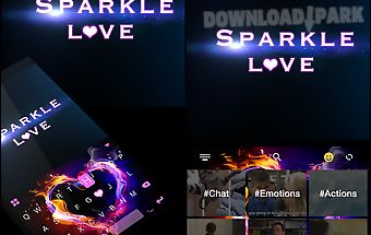 Sparkle love 💘 keyboard theme