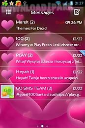 theme hearts for go sms pro