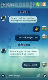(free) go sms pro rainy theme