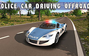 Police car driving offroad