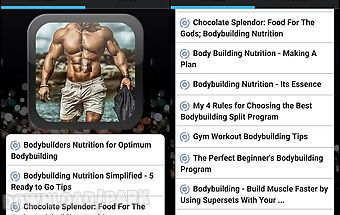 Bodybuilding nutrition program