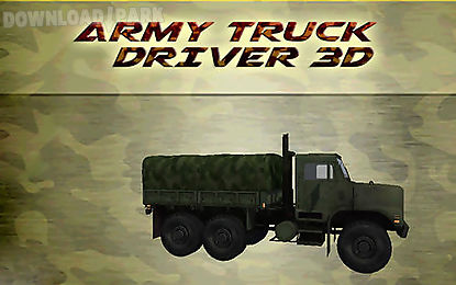 army truck driver 3d