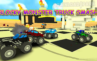 Blocky monster truck smash