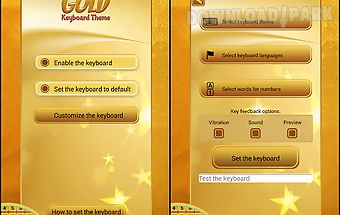 Gold keyboard theme