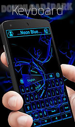 neon blue go keyboard theme