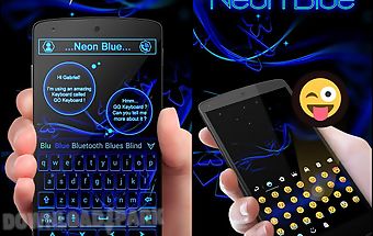 Neon blue go keyboard theme