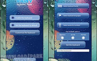 Rainy keyboard theme