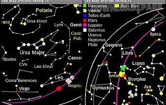 Sky map of constellations