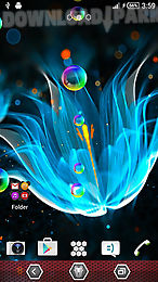 neon flowers by next live wallpapers