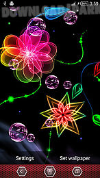 neon flowers by next live wallpapers