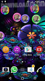 neon flowers by next live wallpapers