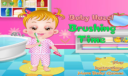 baby hazel brushing time