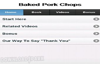 Baked pork chops