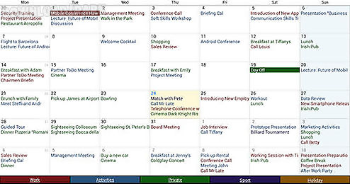 business calendar