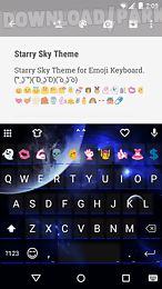 starry sky emoji keyboard skin