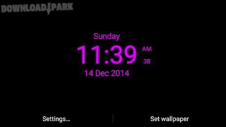 digital clock live wallpaper