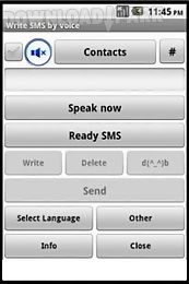 write sms and e-mail by voice
