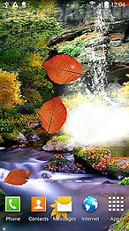 autumn waterfall 3d