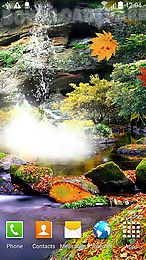 autumn waterfall 3d