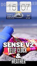 sense v2 flip clock and weather