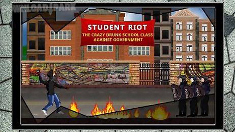student riot: drunk class