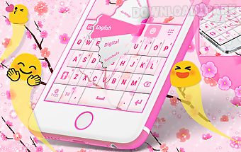 Pink flowers for go keyboard