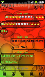 go sms bubbles dark theme